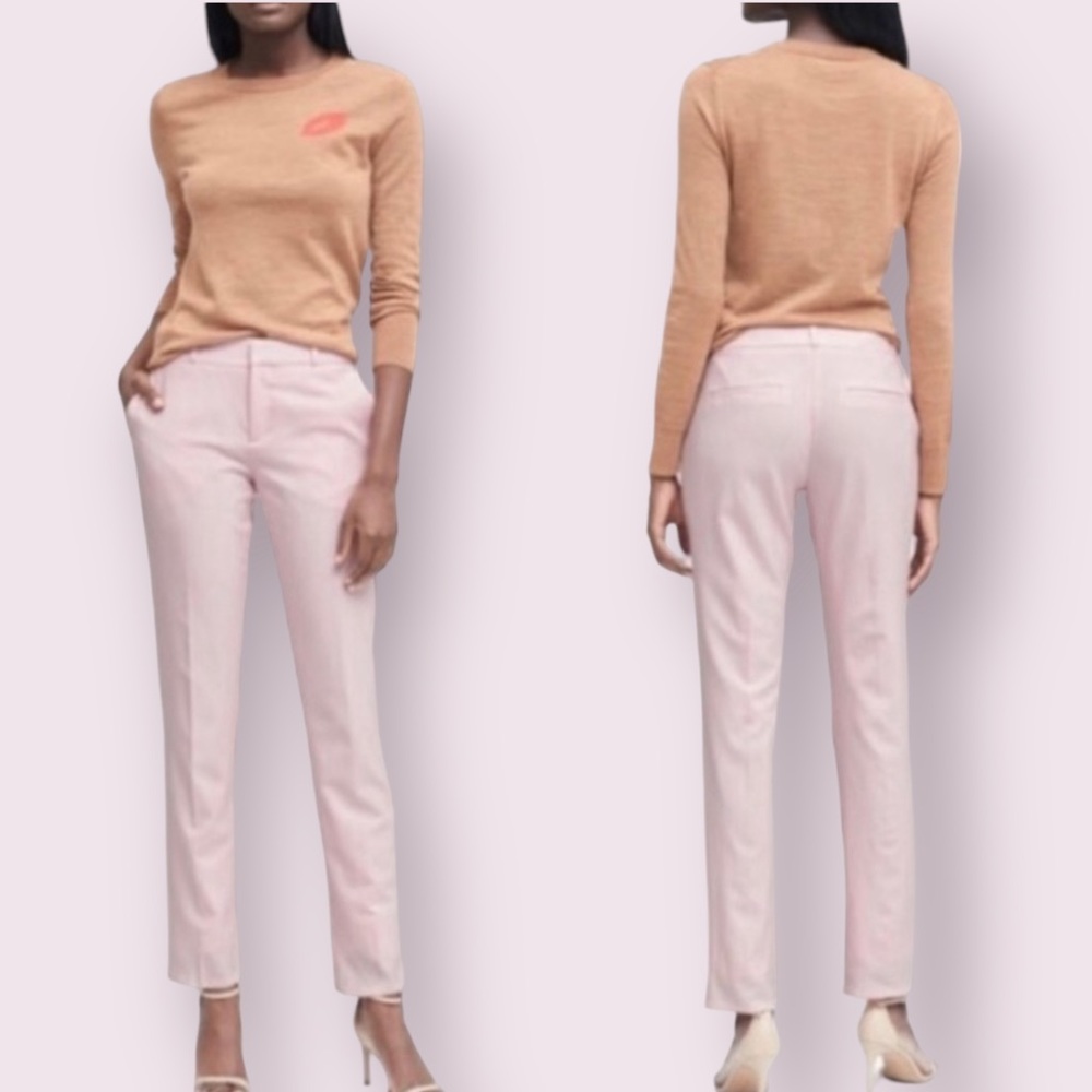 Banana Republic Pink Straight-Leg Pants